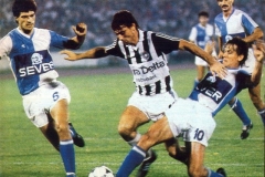 Partizan - Spartak 2-0, 10.08.1986, Fadil Vokri u prodoru kraj Arsića, Slijepčevića i Kovačevića