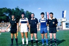 Spartak - Osijek krajem 80-tih, kapiteni Rudolf Rafai i Davor Šuker